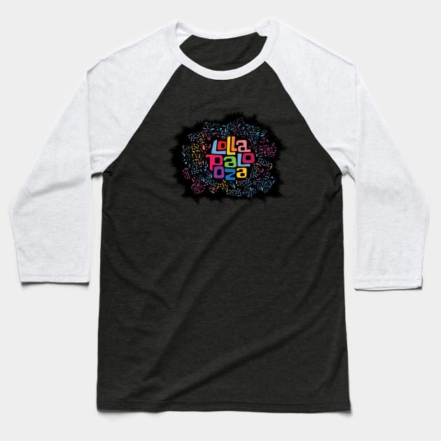 Lollapalooza music festival Baseball T-Shirt by smkworld